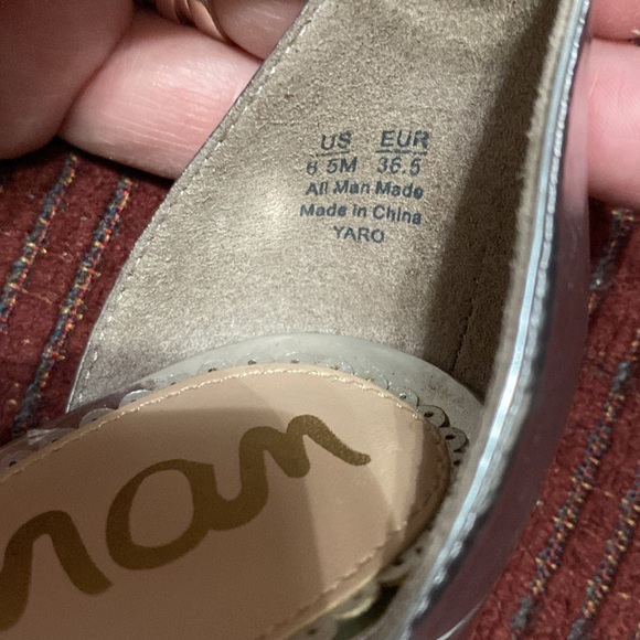 SAM‎ EDELMAN “YARO” SILVER BLOCK HEELS W/CLEAR STRAPS - Picture 15 of 15